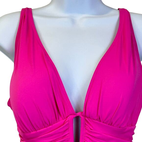 Bleu by Rod Beattie Molded-Cup One-Piece Swimsuit Pink Bling Women's 10 NWT - Picture 6 of 9